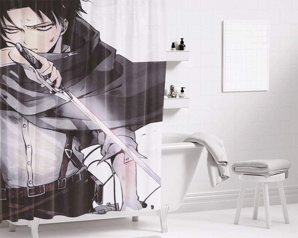 Levi Bathroom Shower Curtain Fabric Waterproof | 66 X 72 Inch