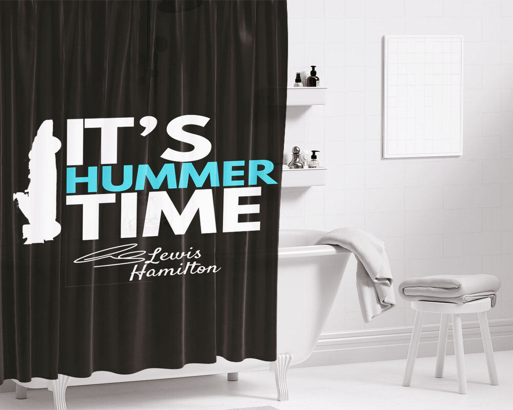 Lewis Hamilton Bathroom Shower Curtain Fabric Waterproof | 66 X 72 Inch