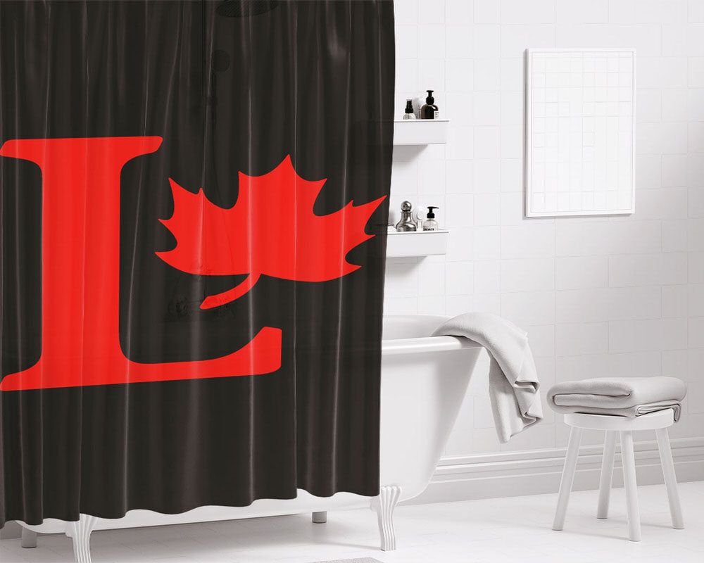 Liberal Red Logo Bathroom Shower Curtain Fabric Waterproof | 66 X 72 Inch