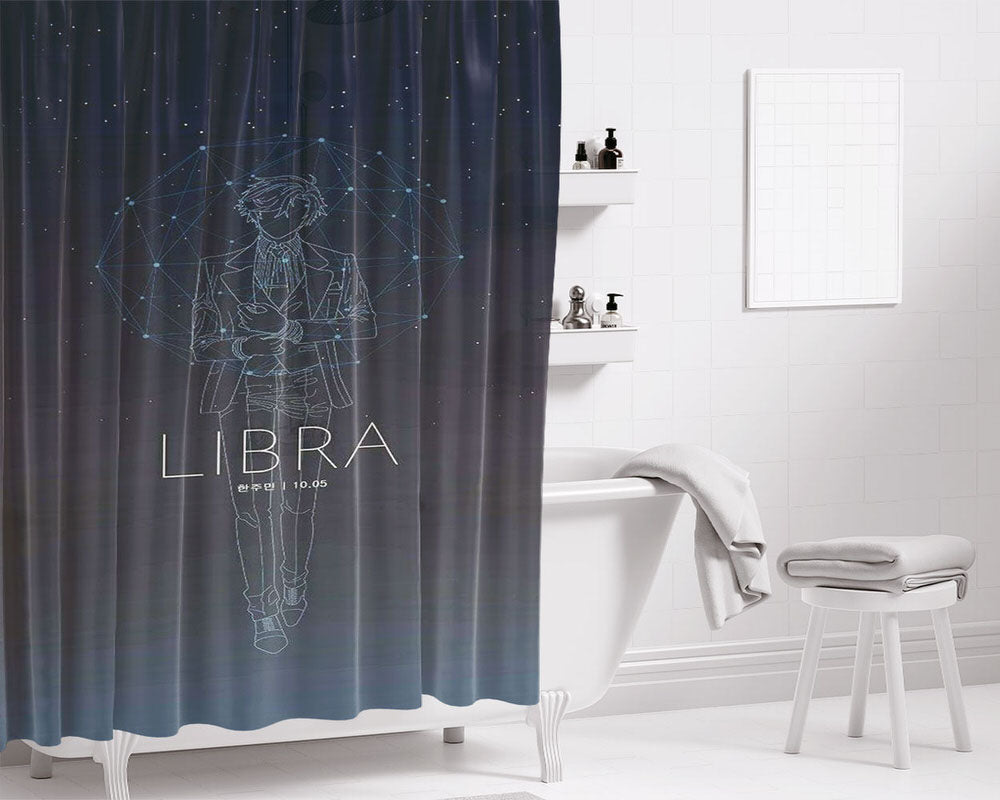 Libra Bathroom Shower Curtain Fabric Waterproof | 66 X 72 Inch