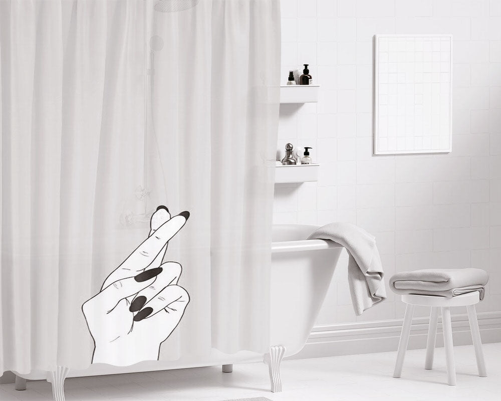 Lie Bathroom Shower Curtain Fabric Waterproof | 66 X 72 Inch