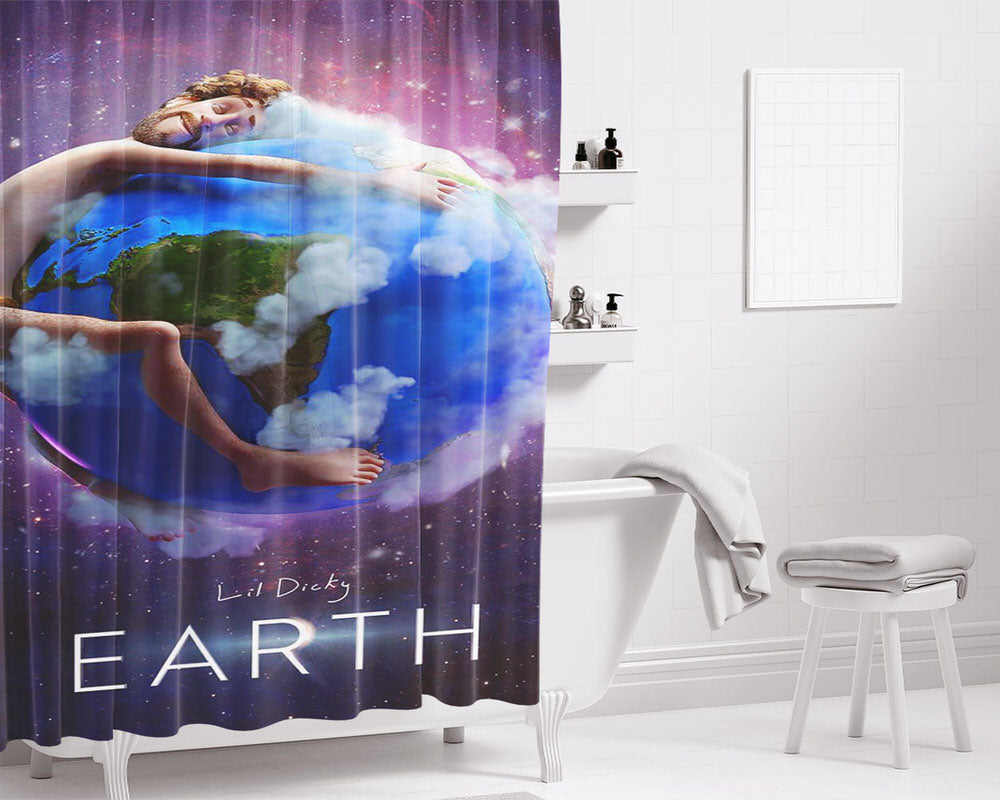 Lil Dicky Earth Bathroom Shower Curtain Fabric Waterproof | 66 X 72 Inch