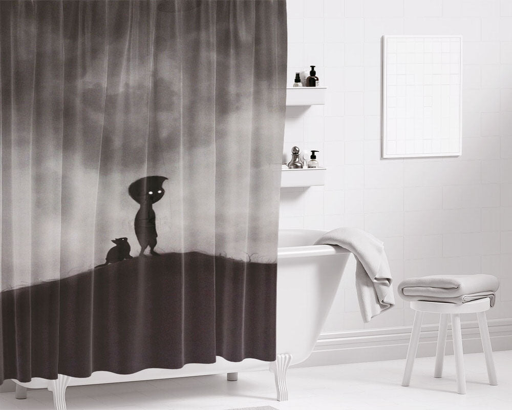 Limbo Wallpaper Bathroom Shower Curtain Fabric Waterproof | 66 X 72 Inch