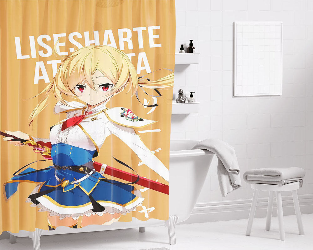 Lisesharte Atismata Saijaku Muhai No Bahamut Bathroom Shower Curtain Fabric Waterproof | 66 X 72 Inch