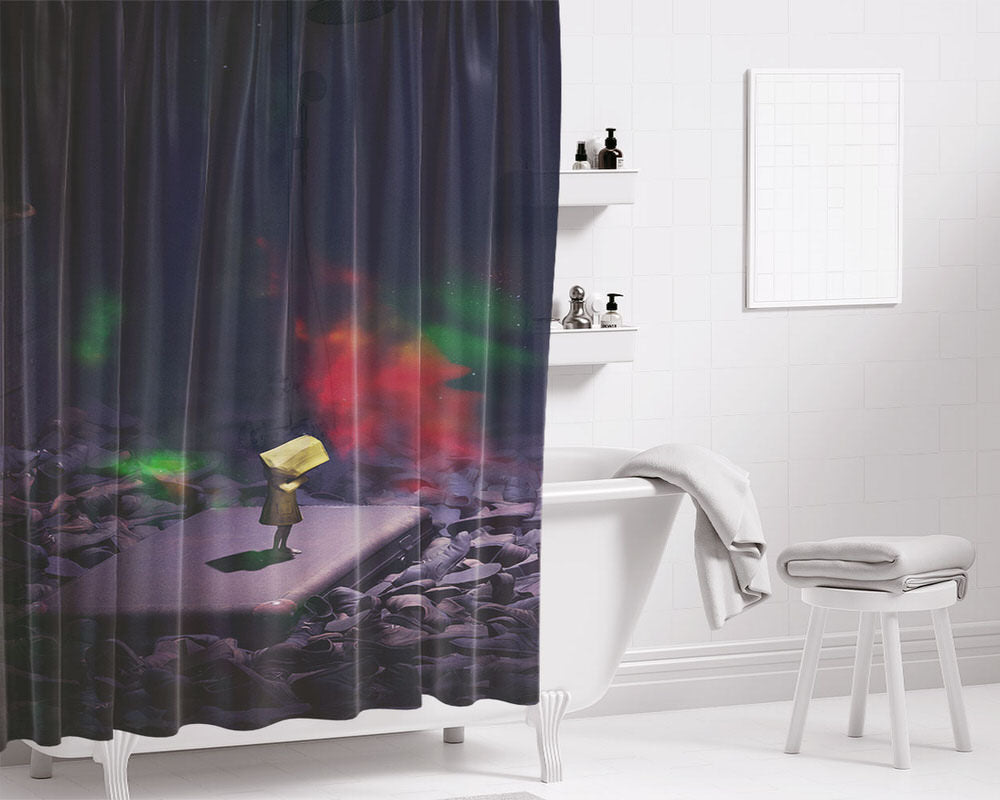 Little Nightmare Bathroom Shower Curtain Fabric Waterproof | 66 X 72 Inch