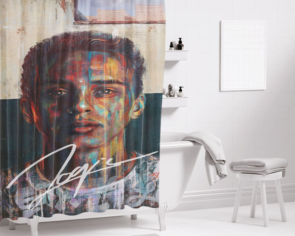 Logic Under Pressure Wall Grafity Paint Signature Bathroom Shower Curtain Fabric Waterproof | 66 X 72 Inch