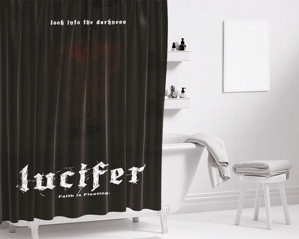 Lucifer Tv Series Poster Bathroom Shower Curtain Fabric Waterproof | 66 X 72 Inch