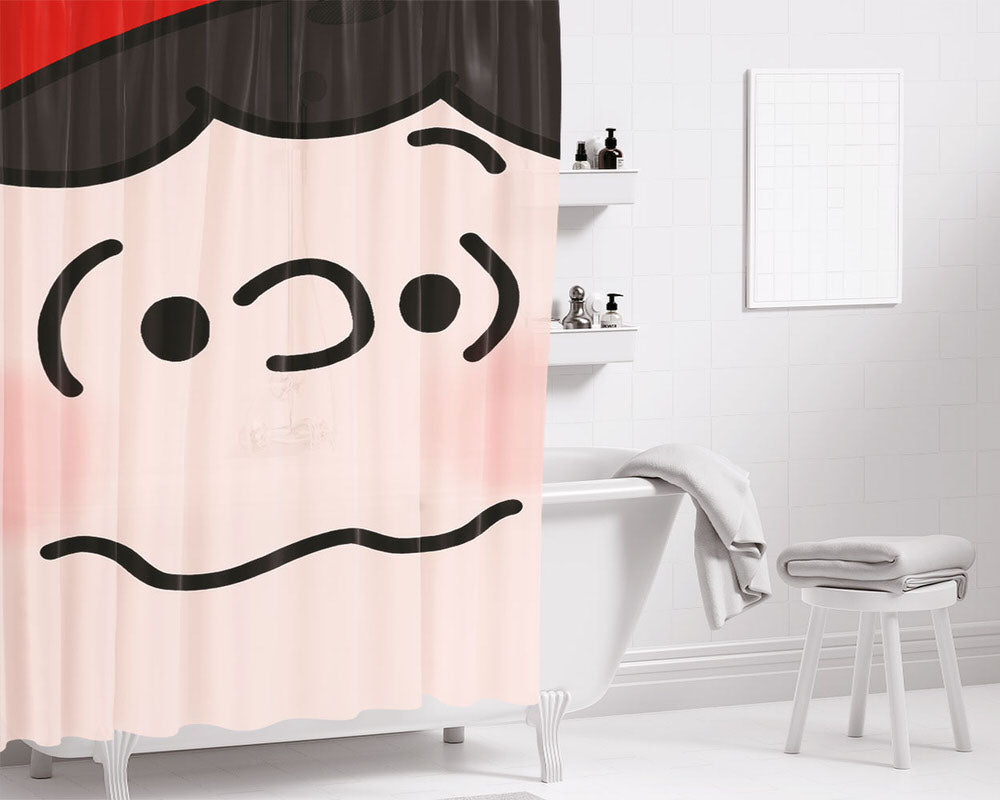 Lucy Van Pelt Bathroom Shower Curtain Fabric Waterproof | 66 X 72 Inch