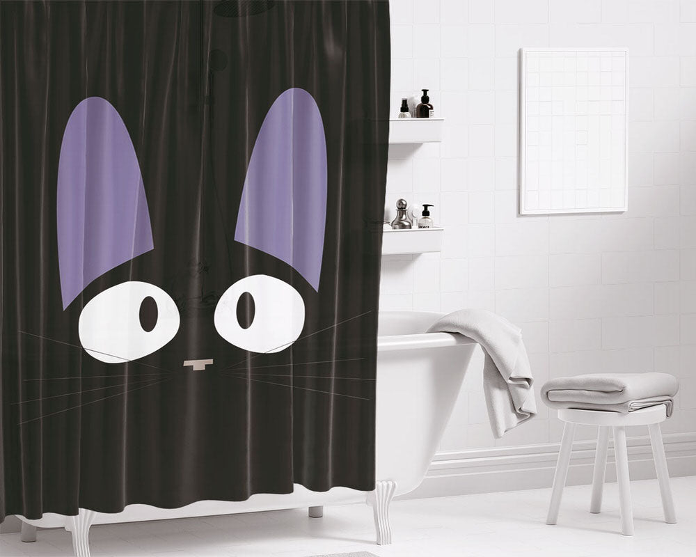 Luna Minimalist Bathroom Shower Curtain Fabric Waterproof | 66 X 72 Inch