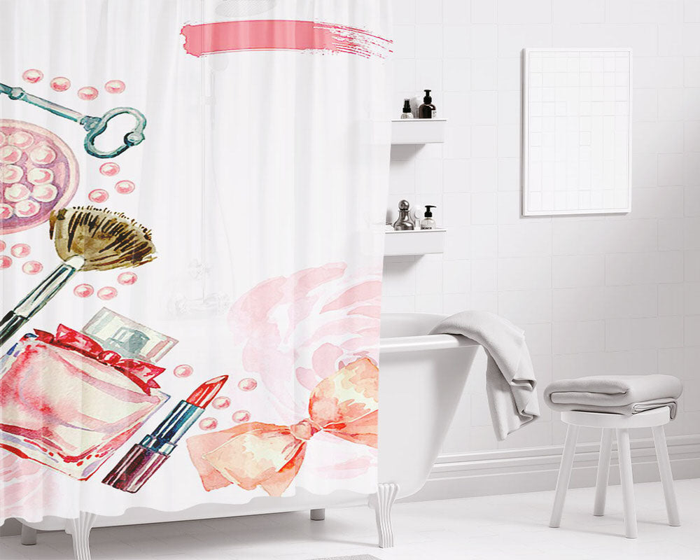Make Up Draw Bathroom Shower Curtain Fabric Waterproof | 66 X 72 Inch