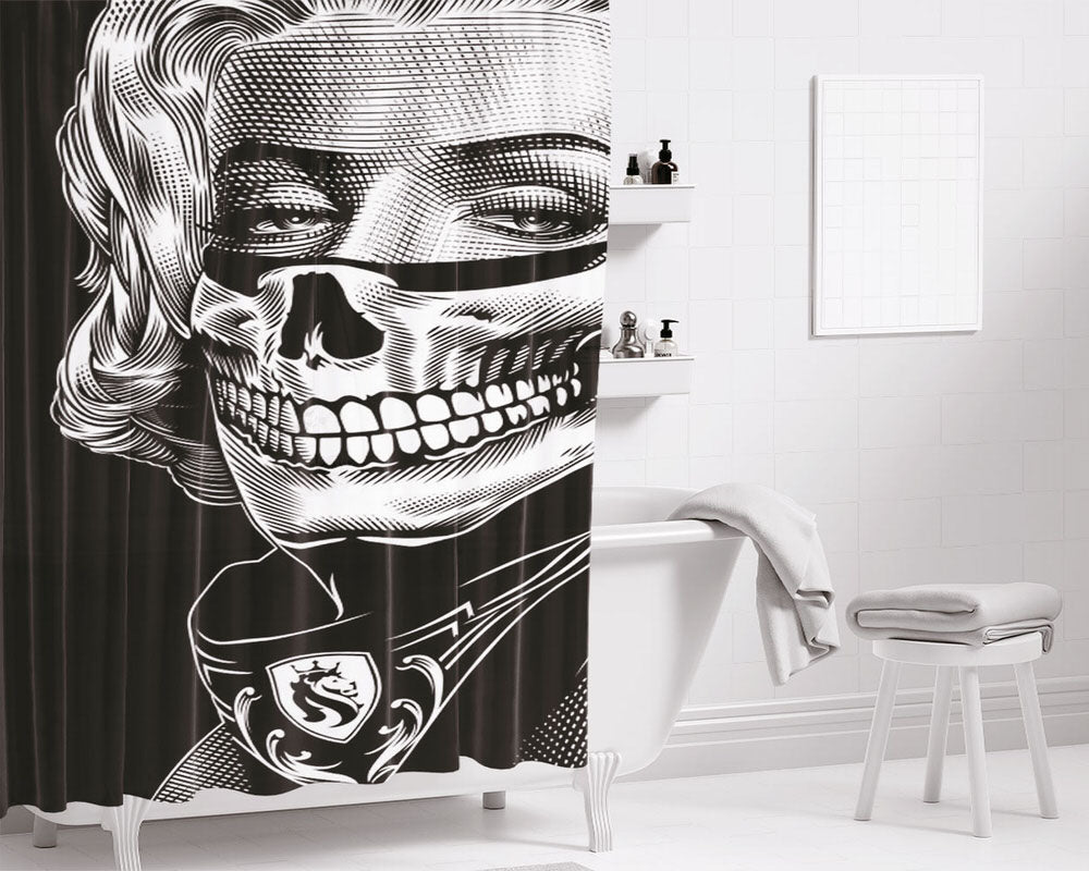 Marilyn Bandit Bathroom Shower Curtain Fabric Waterproof | 66 X 72 Inch
