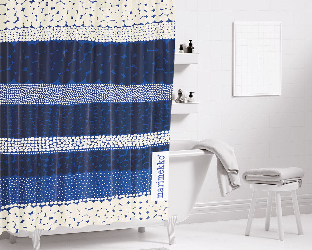 Marimekko Jurmo Rock And Stone Bathroom Shower Curtain Fabric Waterproof | 66 X 72 Inch