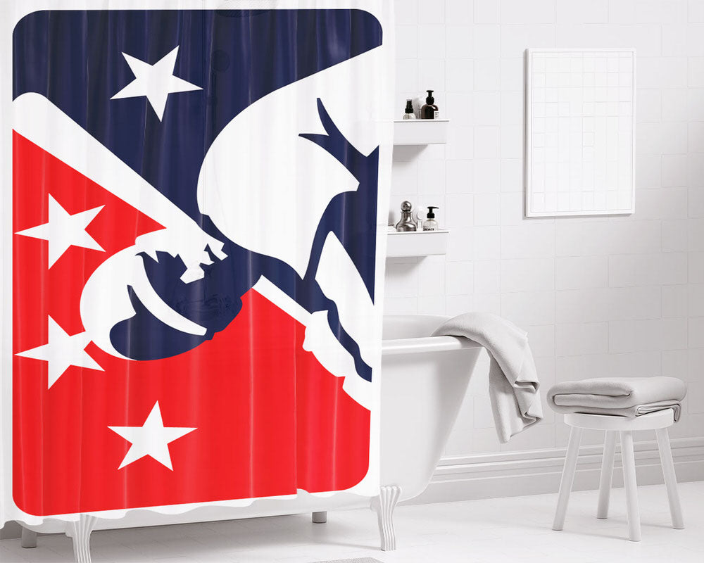 Milb Logo Bathroom Shower Curtain Fabric Waterproof | 66 X 72 Inch