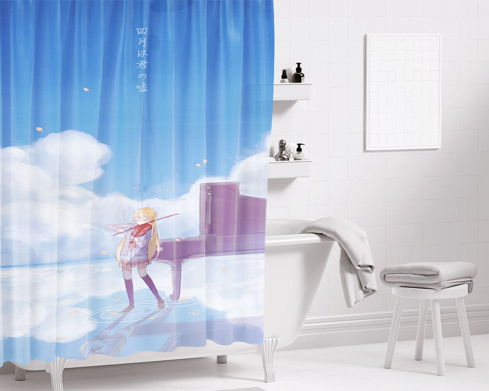 Miyazono Kaori Bathroom Shower Curtain Fabric Waterproof | 66 X 72 Inch