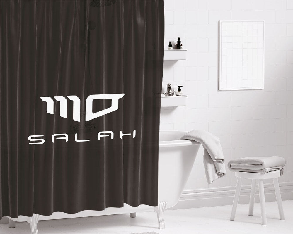 Mohamed Salah Logo Bathroom Shower Curtain Fabric Waterproof | 66 X 72 Inch