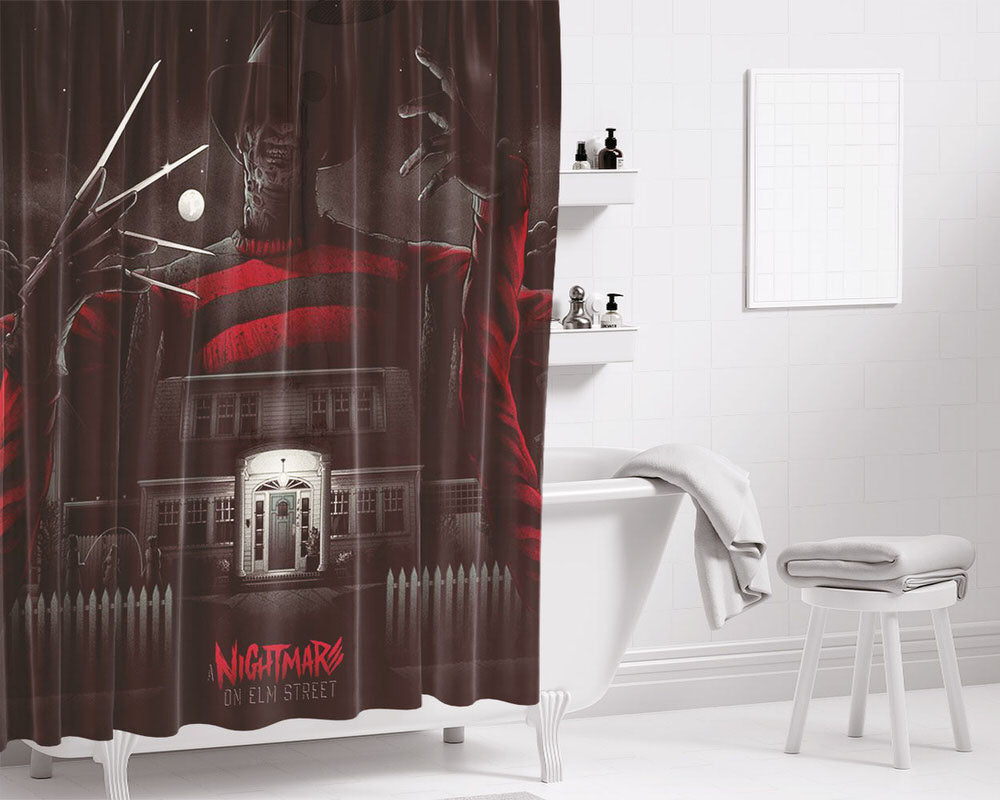 Mondo A Nightmare On Elm Street Bathroom Shower Curtain Fabric Waterproof | 66 X 72 Inch