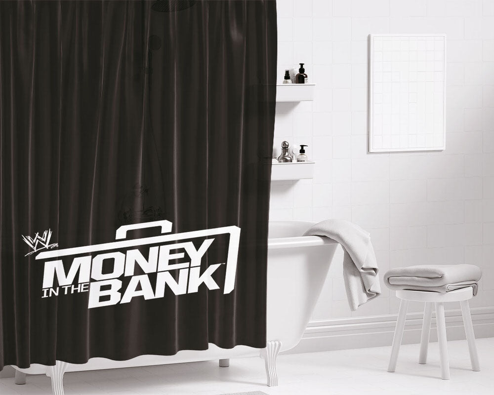 Money In The Bank Bathroom Shower Curtain Fabric Waterproof | 66 X 72 Inch