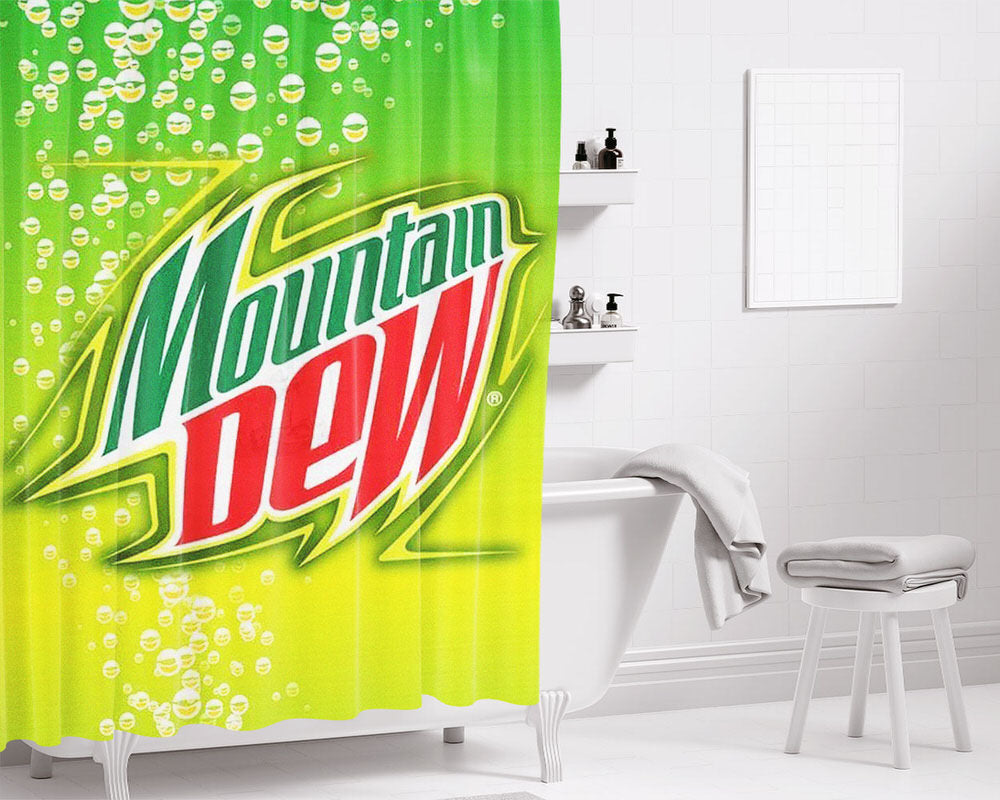 Mountain Dew 2 Bathroom Shower Curtain Fabric Waterproof | 66 X 72 Inch