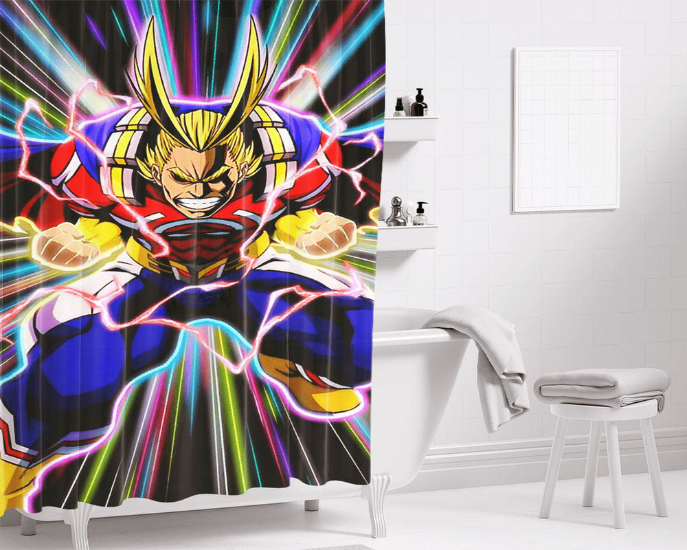 My Hero All Might Bathroom Shower Curtain Fabric Waterproof | 66 X 72 Inch