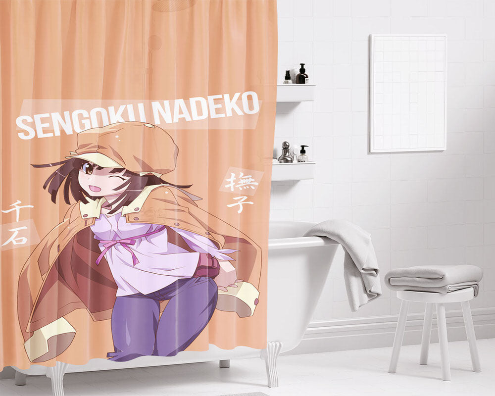Nadeko Sengoku Bakemonogatari Bathroom Shower Curtain Fabric Waterproof | 66 X 72 Inch