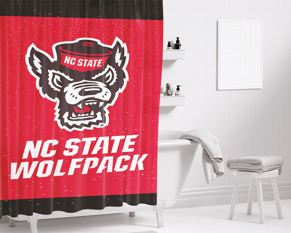 Nc State Athletics Wallpapers Bathroom Shower Curtain Fabric Waterproof | 66 X 72 Inch