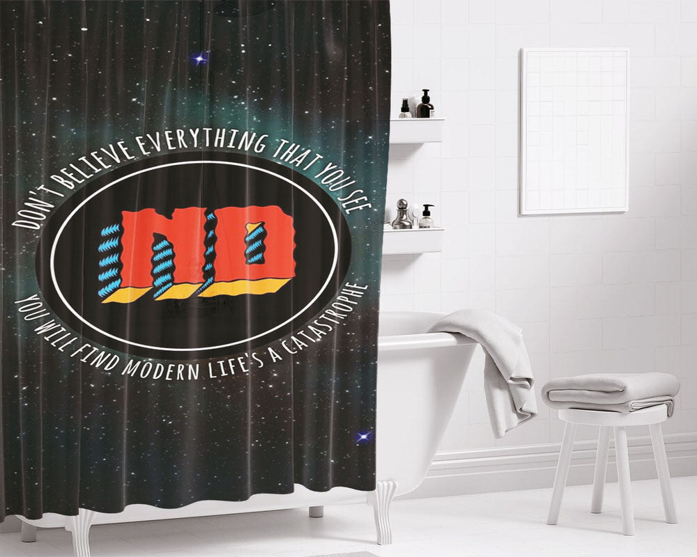 Neckdeep Galaxy Bathroom Shower Curtain Fabric Waterproof | 66 X 72 Inch