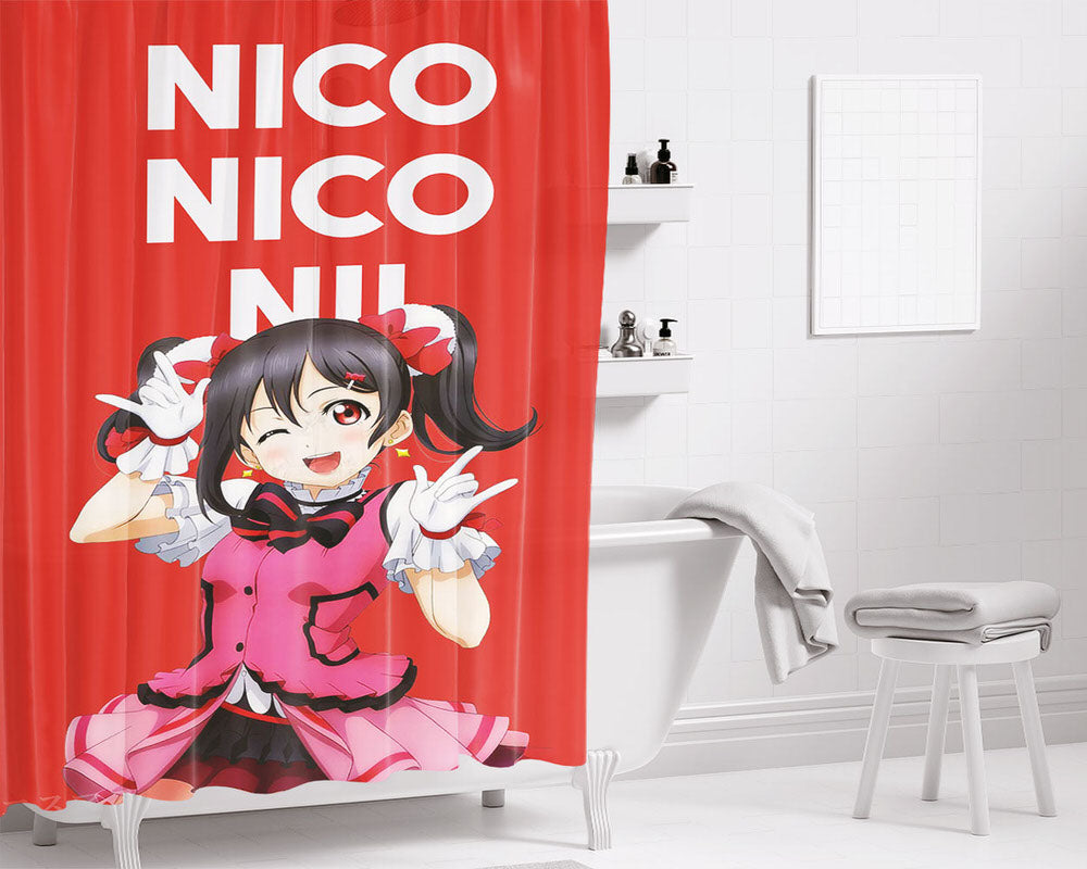 Nico Nico Nii Bathroom Shower Curtain Fabric Waterproof | 66 X 72 Inch