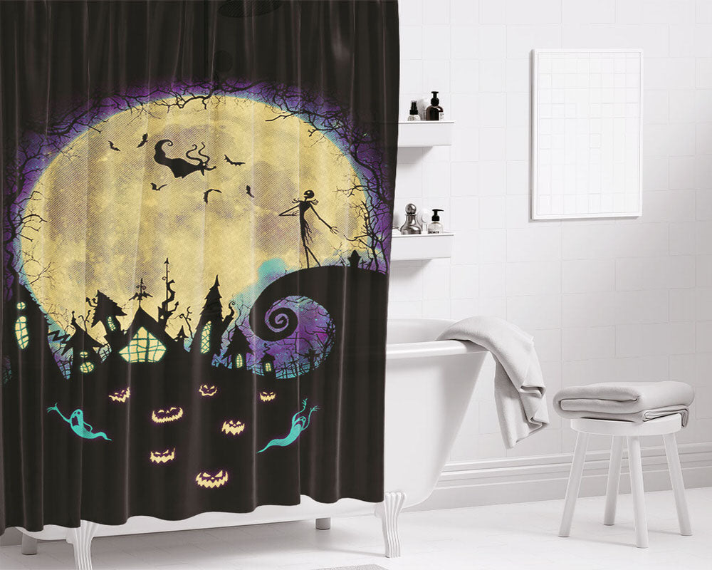 Nightmare Moon Reprint Bathroom Shower Curtain Fabric Waterproof | 66 X 72 Inch