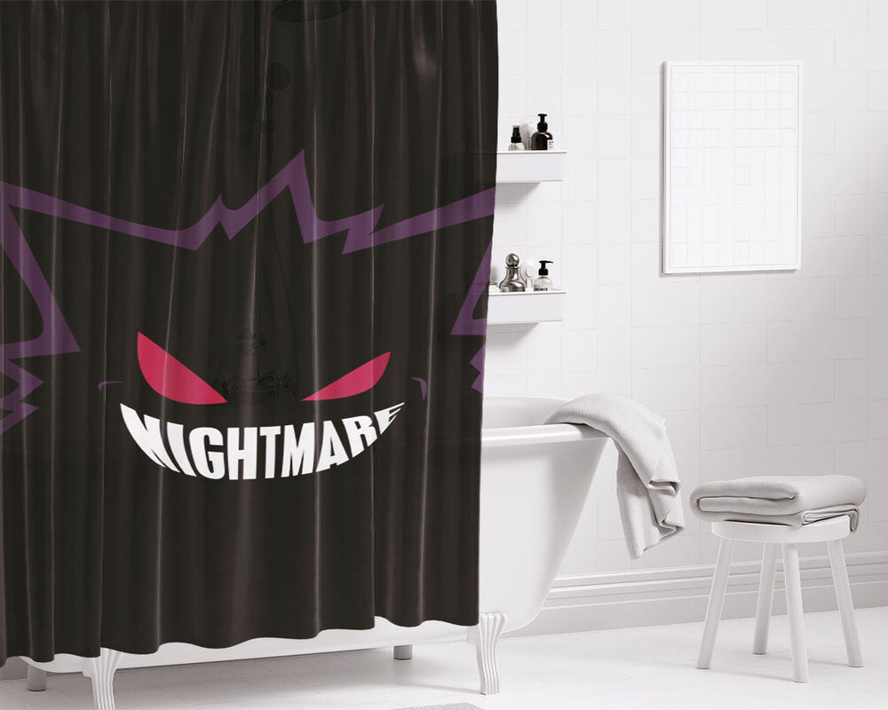 Nightmare Bathroom Shower Curtain Fabric Waterproof | 66 X 72 Inch