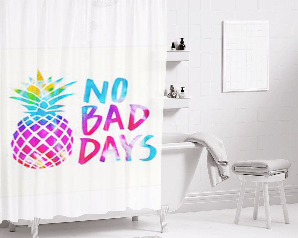 No Bad Days (Tie Dye) Bathroom Shower Curtain Fabric Waterproof | 66 X 72 Inch