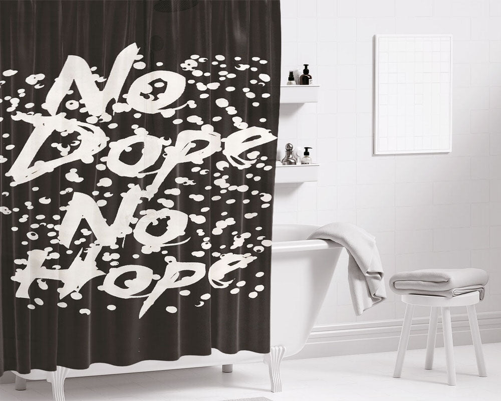 No Dope No Hobe Bathroom Shower Curtain Fabric Waterproof | 66 X 72 Inch