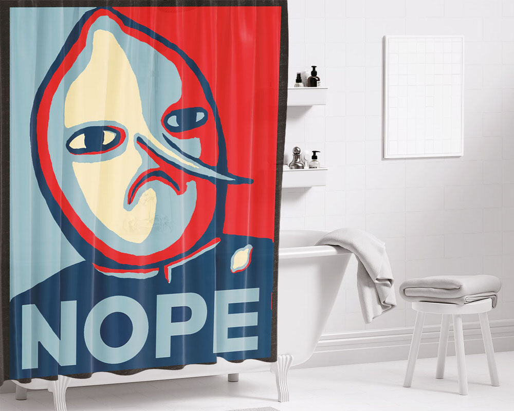 Nope Lemonade Bathroom Shower Curtain Fabric Waterproof | 66 X 72 Inch