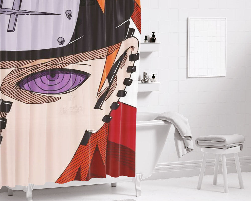 Pain Minimalist Mobile Wallpaper Bathroom Shower Curtain Fabric Waterproof | 66 X 72 Inch