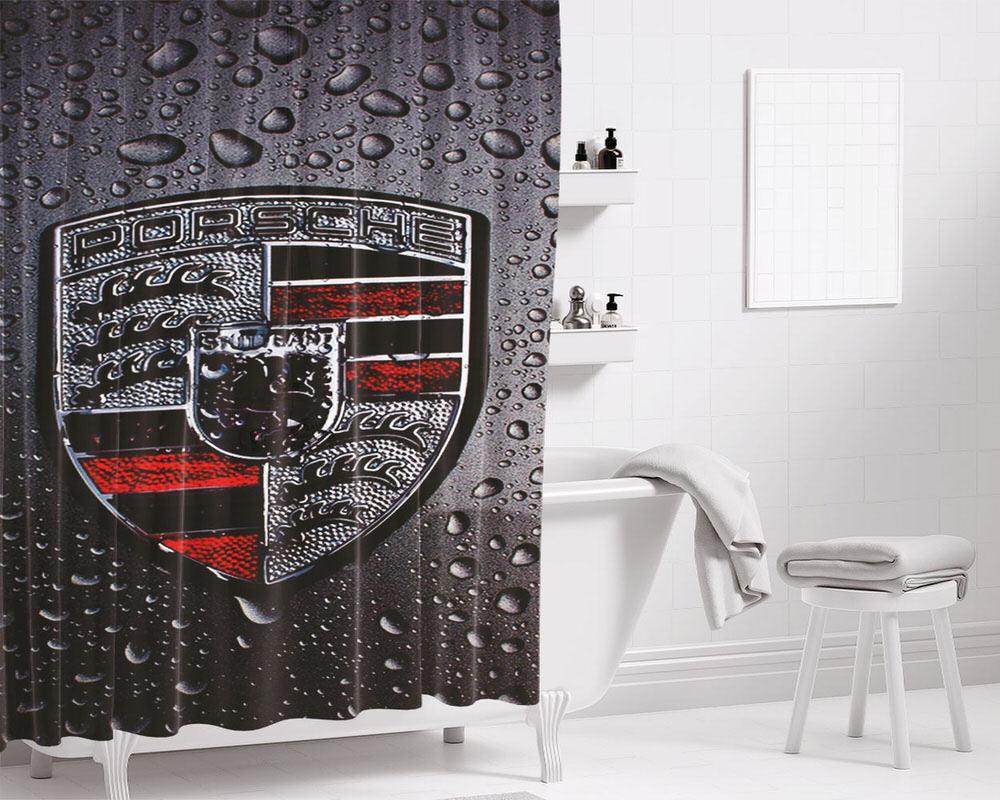 Porsche 911 Early 911 Poster Bathroom Shower Curtain Fabric Waterproof | 66 X 72 Inch
