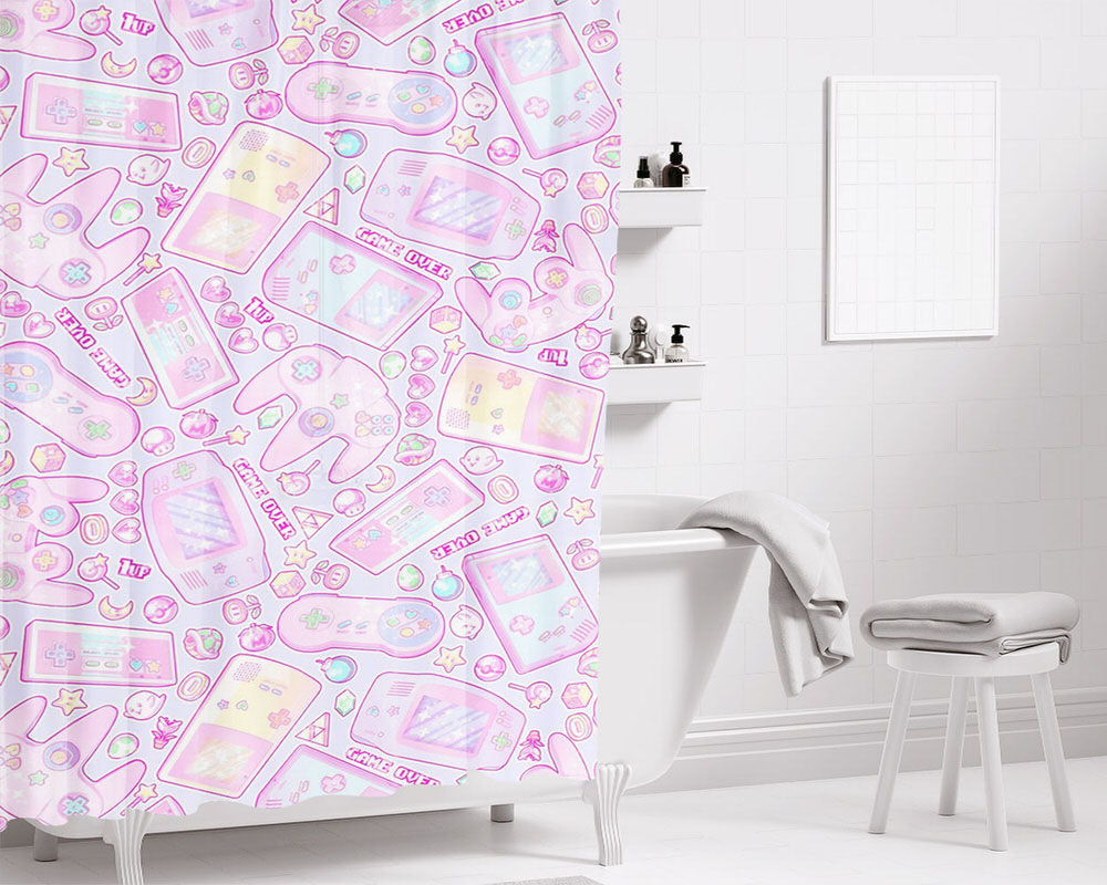 Power Stroke Let The Coal Roll Bathroom Shower Curtain Fabric Waterproof | 66 X 72 Inch