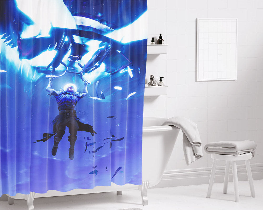 Raven Bathroom Shower Curtain Fabric Waterproof | 66 X 72 Inch