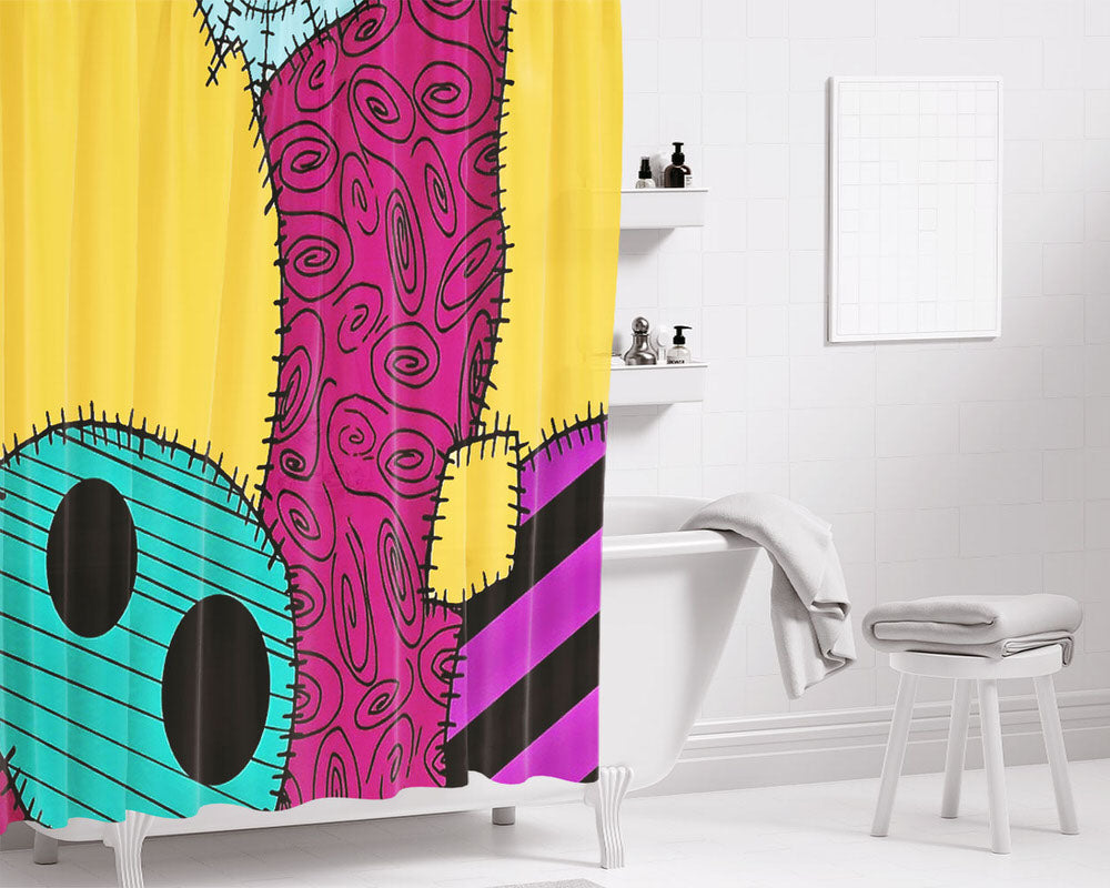 Sally Dress Texture Bathroom Shower Curtain Fabric Waterproof | 66 X 72 Inch
