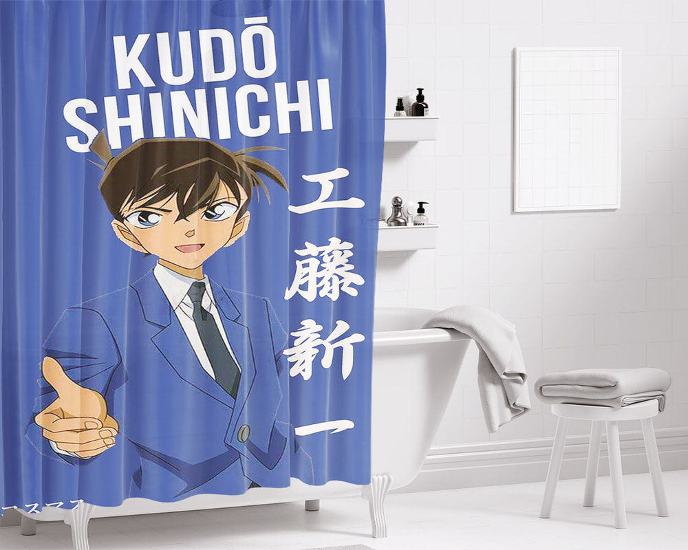 Shinichi Kudo Conan Bathroom Shower Curtain Fabric Waterproof | 66 X 72 Inch