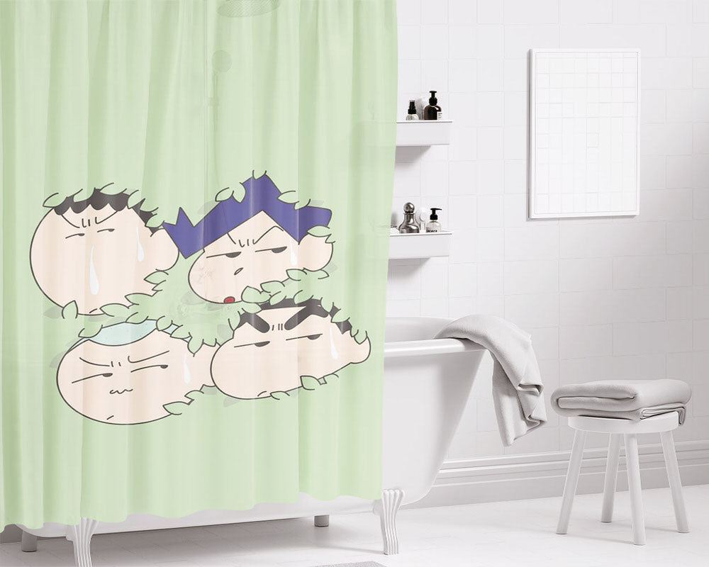 Shinnosuke Nohara Masao Toru Bo Bathroom Shower Curtain Fabric Waterproof | 66 X 72 Inch