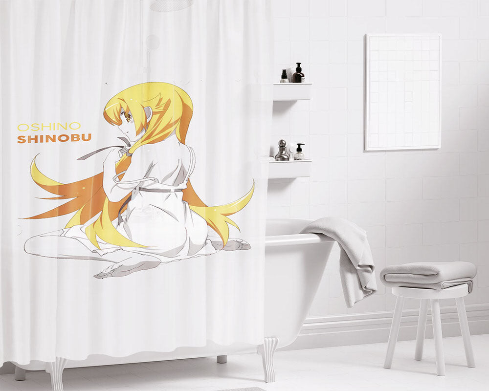 Shinobu Oshino Bakemonogatari Bathroom Shower Curtain Fabric Waterproof | 66 X 72 Inch