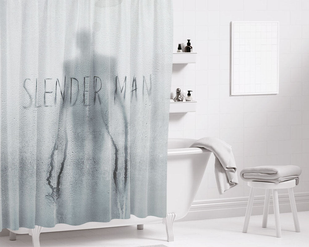 Slender Man Poster Bathroom Shower Curtain Fabric Waterproof | 66 X 72 Inch