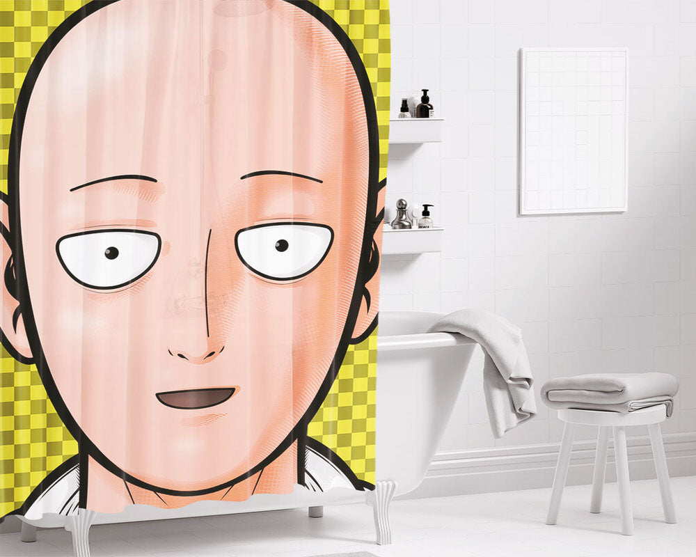 Soft Boiled Sataima One Punchman Bathroom Shower Curtain Fabric Waterproof | 66 X 72 Inch