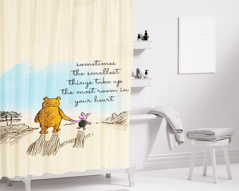 Sometimes The Smallest Things Bathroom Shower Curtain Fabric Waterproof | 66 X 72 Inch