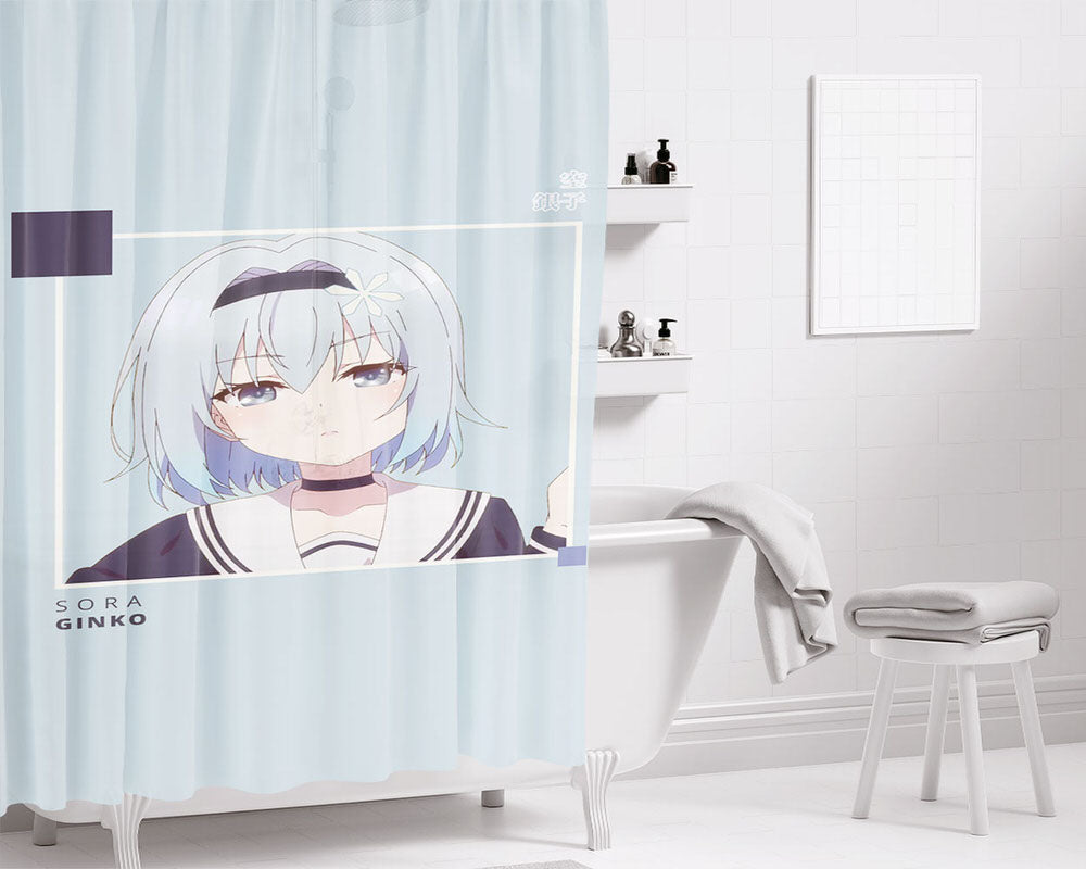 Sora Ginko Bathroom Shower Curtain Fabric Waterproof | 66 X 72 Inch