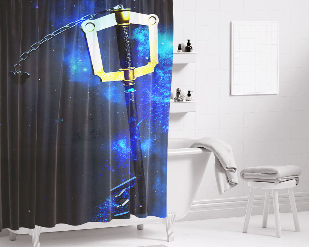 Sora Keyblade Bathroom Shower Curtain Fabric Waterproof | 66 X 72 Inch