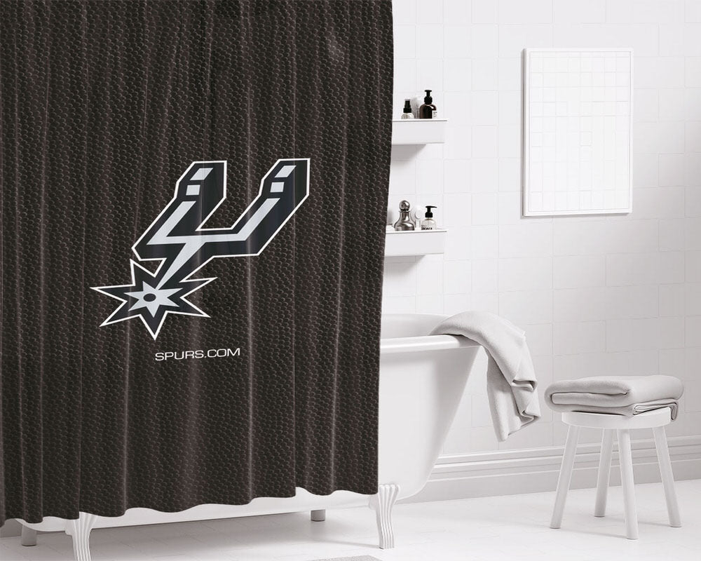 Spurs Leather Texture Art Wallpaper Bathroom Shower Curtain Fabric Waterproof | 66 X 72 Inch