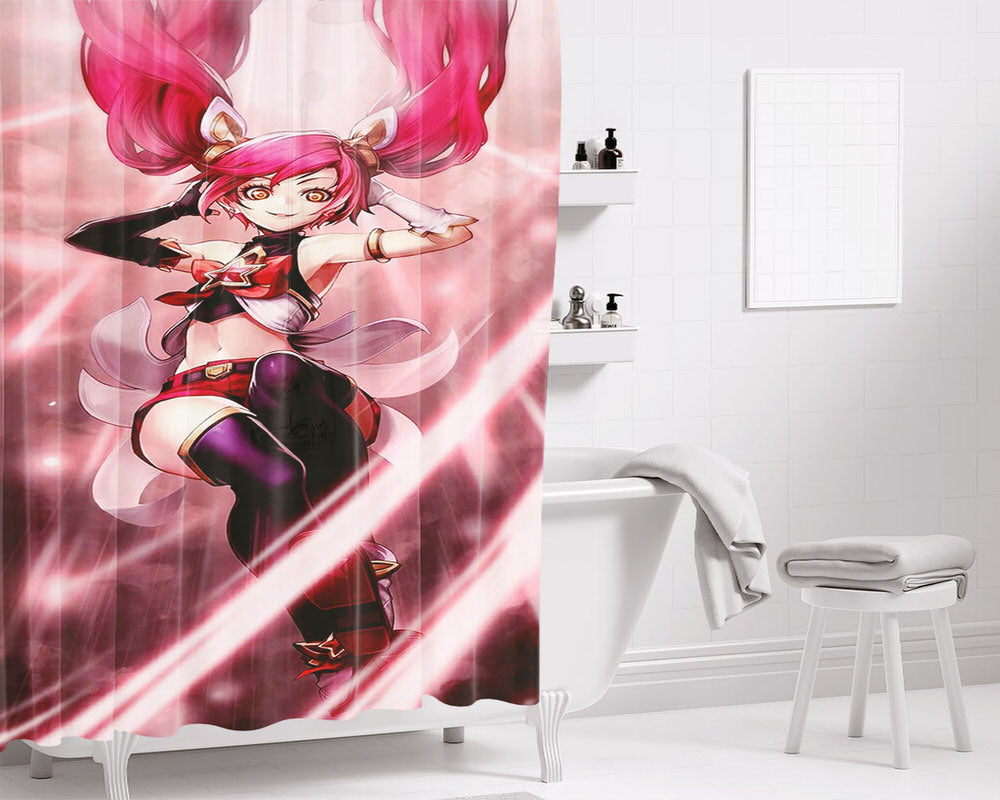Star Guardian Jinx Fan Art Bathroom Shower Curtain Fabric Waterproof | 66 X 72 Inch