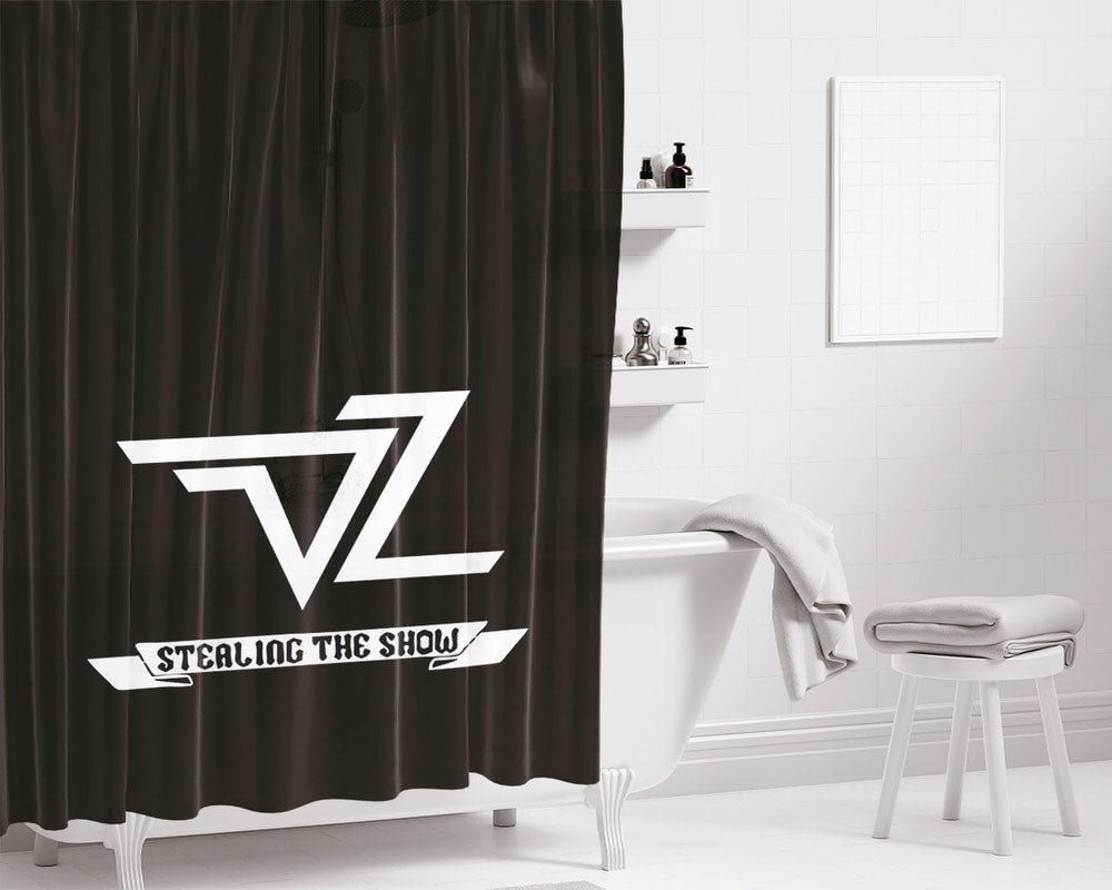 Stealing The Show Emblem Bathroom Shower Curtain Fabric Waterproof | 66 X 72 Inch