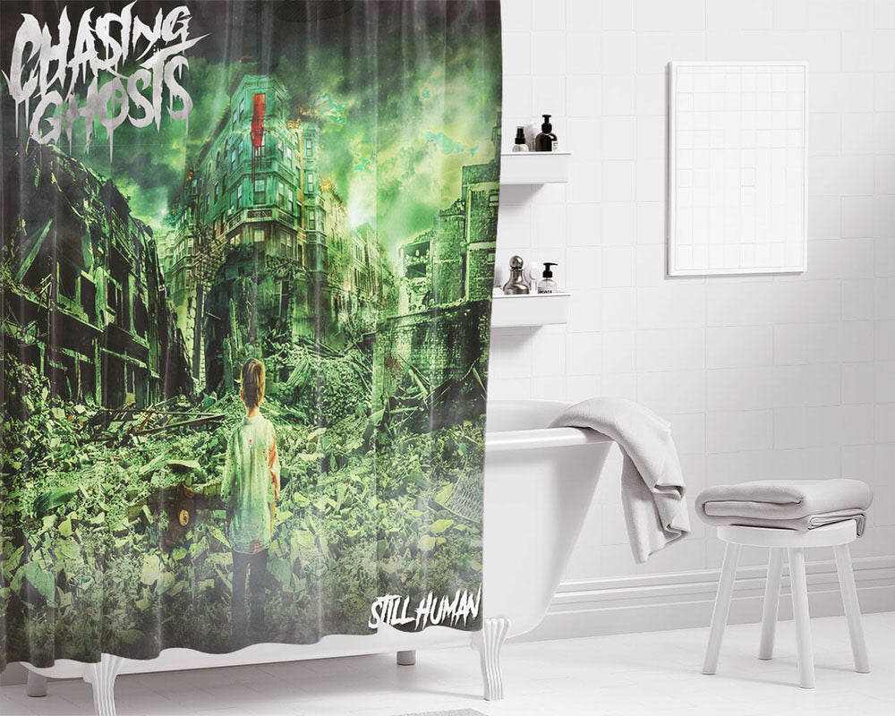 Still Human Chasing Ghosts Album Cover Bathroom Shower Curtain Fabric Waterproof | 66 X 72 Inch