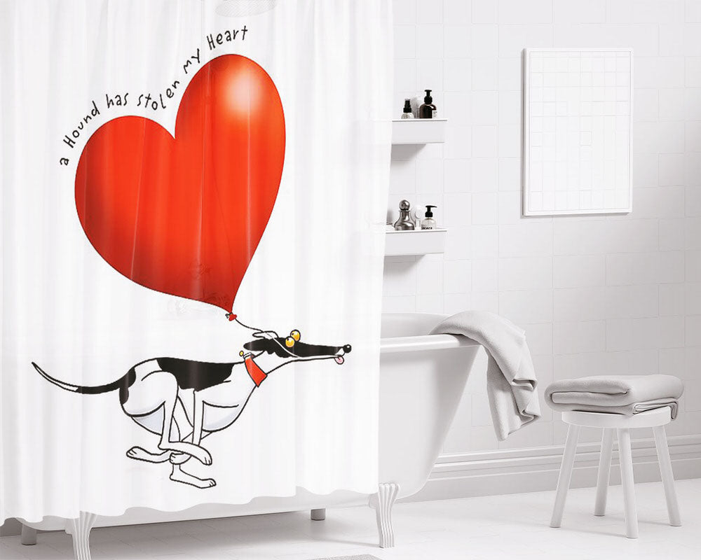 Stolen Heart - Cowhound Bathroom Shower Curtain Fabric Waterproof | 66 X 72 Inch